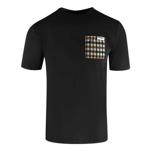 Aquascutum Mens Checked Chest Pocket Active T-Shirt