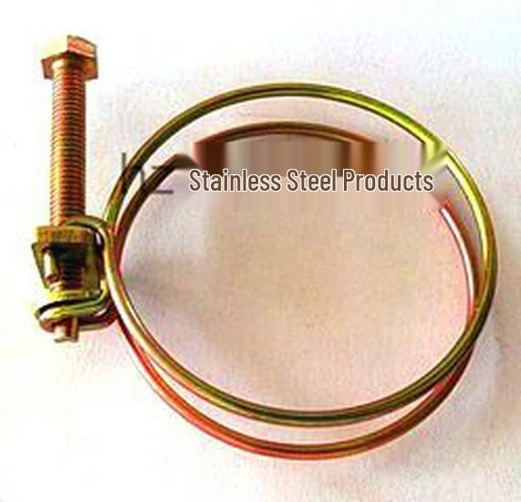 Nickel Plated Galvanized Steel Double Wire Clamp for Hoses and Pipes 10-14