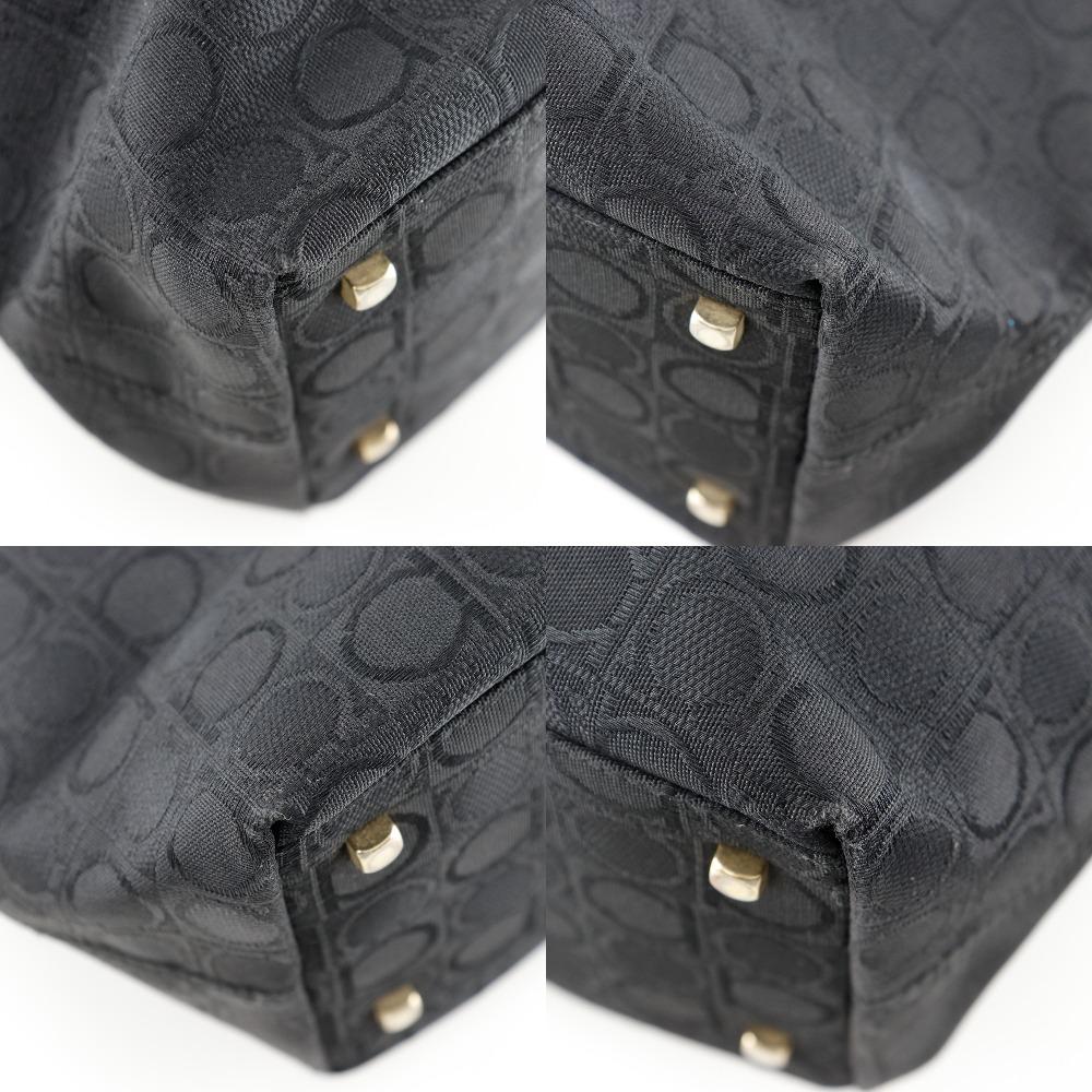 Salvatore Ferragamo Gancini Tote Bag AU-21-2812 Black Nylon Canvas Women Used