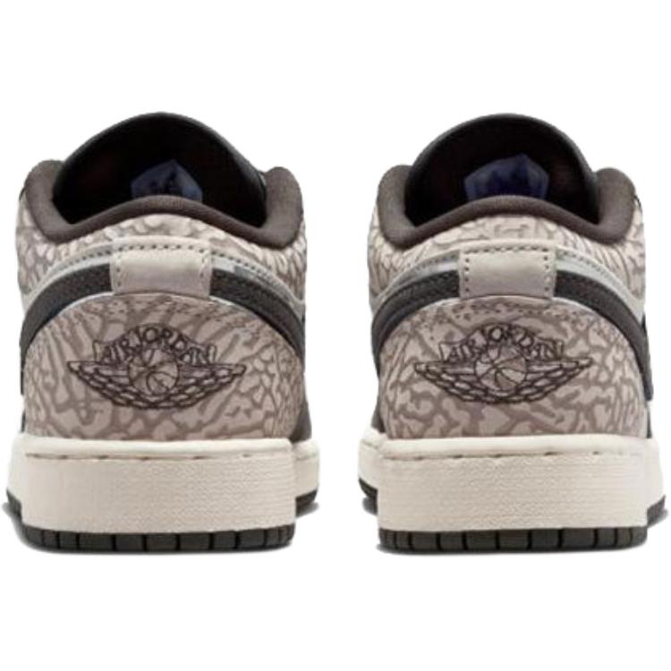 Air Jordan 1 Low SE GS Sail Deep Pewter Kids Sneakers Grey Gamma-Grey Game-Royal IU2269-100