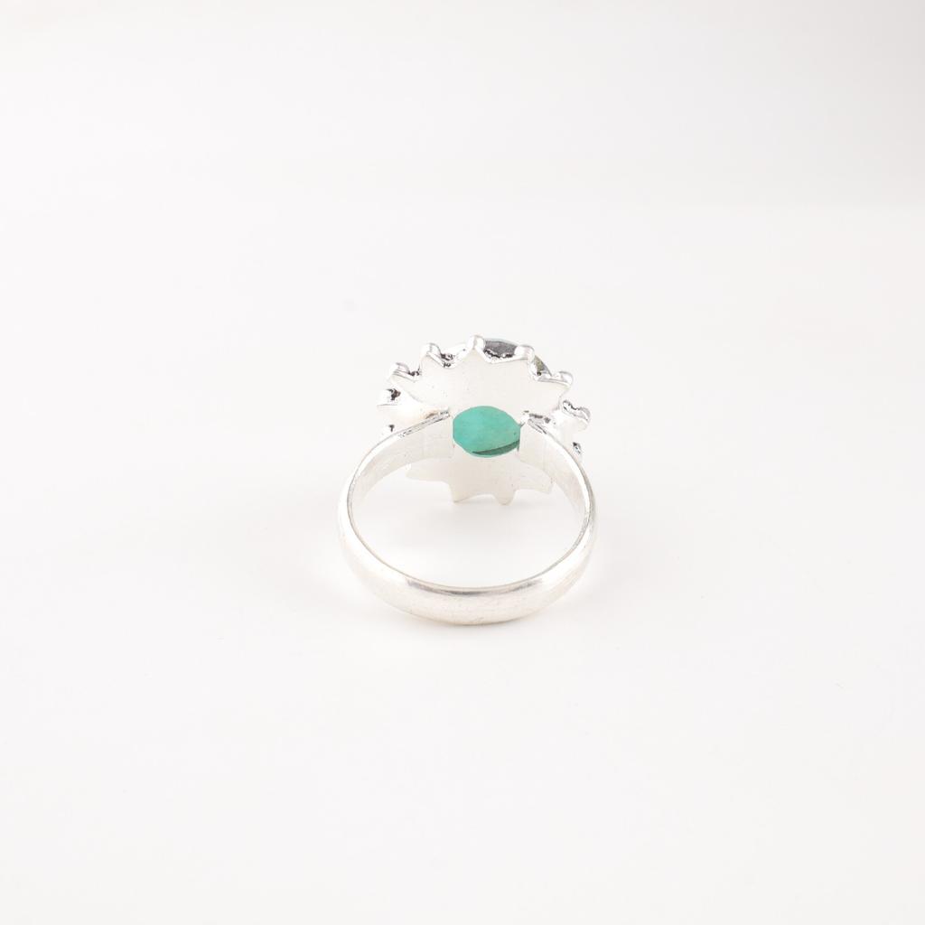 Green Amazonite Gemstone 925 Sterling Silver Jewelry Handmade Ring Gift For Wife RR-7-22