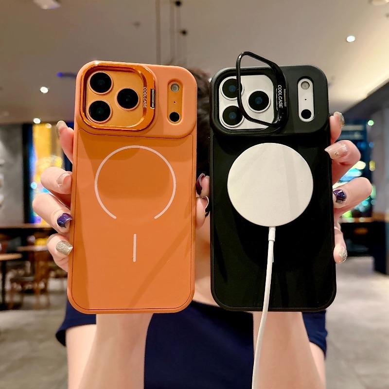 New Silicone Heat Dissipation For Magsafe Case For IPhone 17 Air 16 15 14 13 12 11 Pro Max Magnetic Lens Holder Shockproof Cover