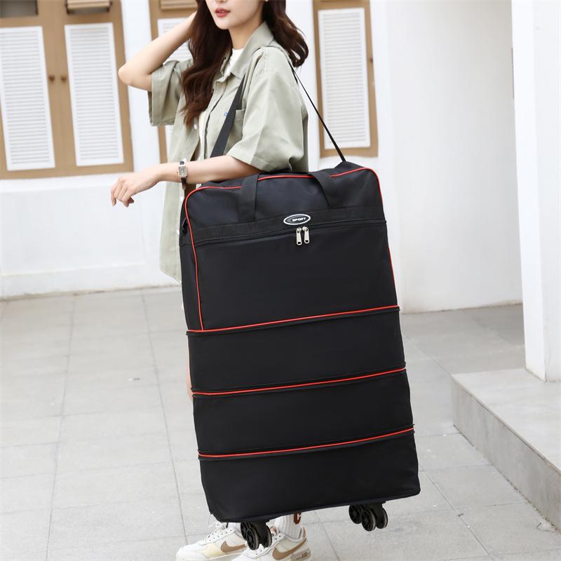 Large Capacity Folding Travel Bag with Universal Wheels