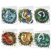 6Pcs DIY Diamond Painting Greeting Card Set Xmas Floral Pattern Diamond Art Handmade Cards Thank You Cards and Holiday Blessings