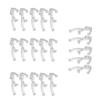 Drapery Hardware Plastic Valance Retainer Clips 20 Pieces Clear Valance Clip