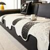 2024 new French high-end straight-breasted leather sofa cushion, universal in all seasons, special-shaped irregular non-slip seat cushion cover