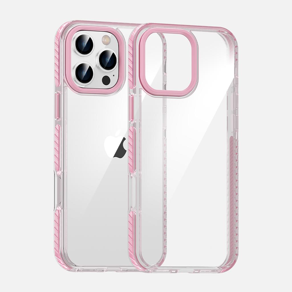 For iPhone 16E 16 Pro Plus Max Case Lens Military Drop Protection Crystal Anti-Fingerprint Non-Yellowing Cover Metal Buttons