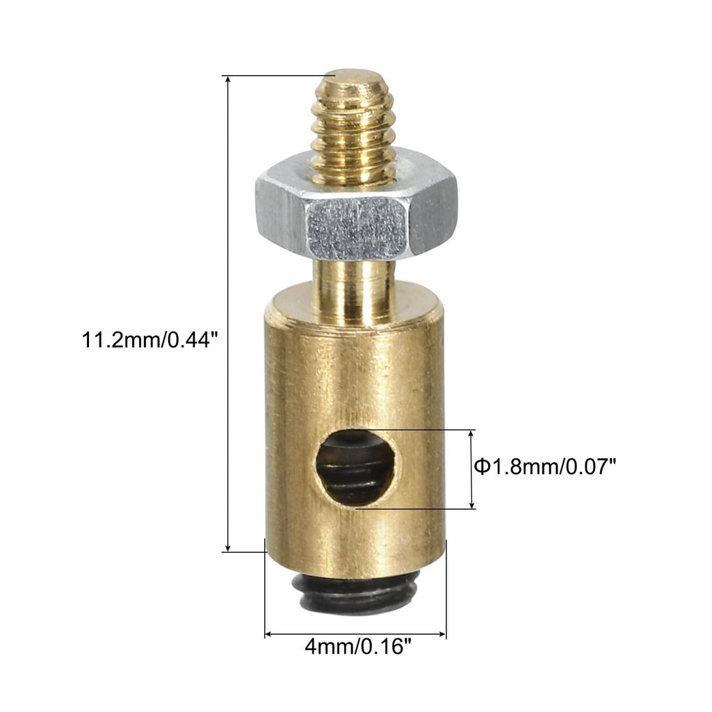 Uxcell Stopador de Ligação Braço de Servo Haste de Empurrar Porcas e Parafusos para Aviões RC, D4x1.8mm, Pacote com 12
