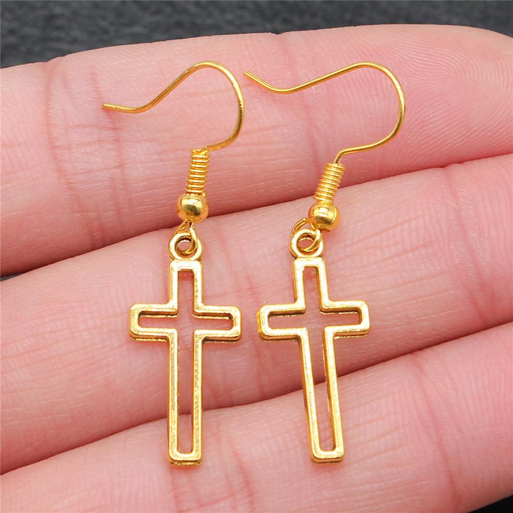 Casual Handmade Cross Amulet Drop Earrings Thoughtful Friendship Gift for Office Wear