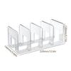 2Pcs Desk Bookend Acrylic Book End 4 Section Book Organizers Stand Magazine Stand Space Saving Shelf Bookend 32x14x13cm