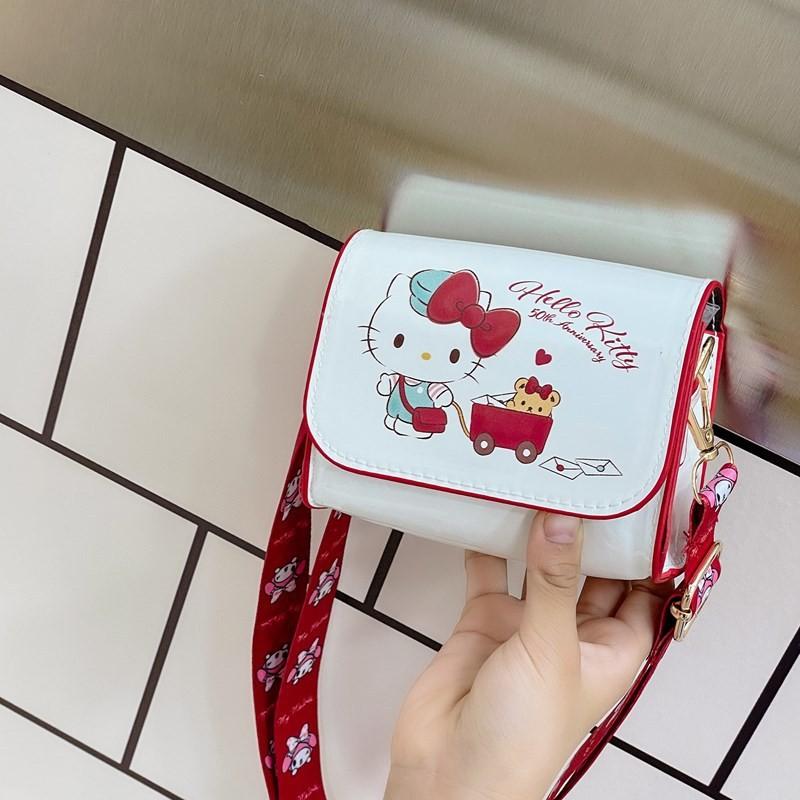 Hello Kitty Girls Mini Shoulder Bag Pu Lightweight Animal Print For Kindergarten