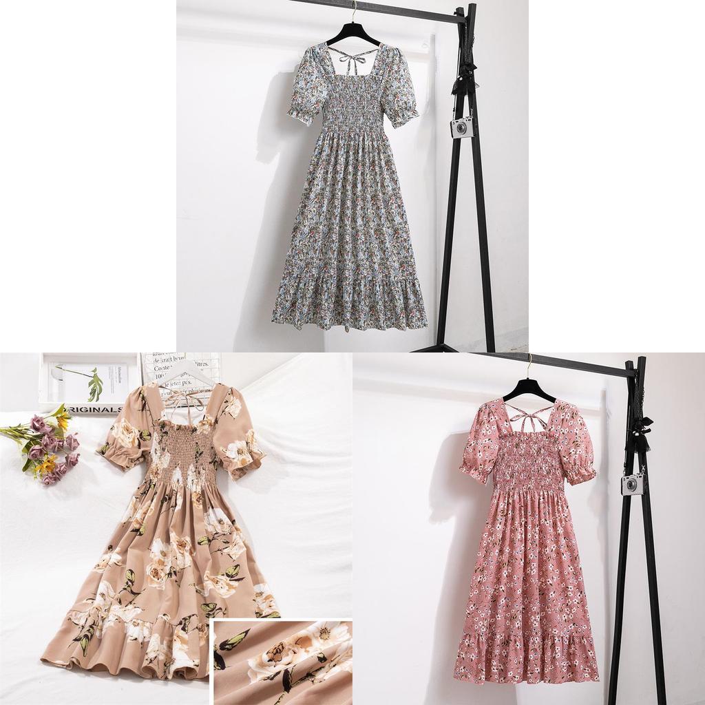 Vintage Sukienka Kwiatowa z Plisowaną Spódnicą i Krzyżowym Wiązaniem do Eleganckiego Letniego Ubioru do Pracy