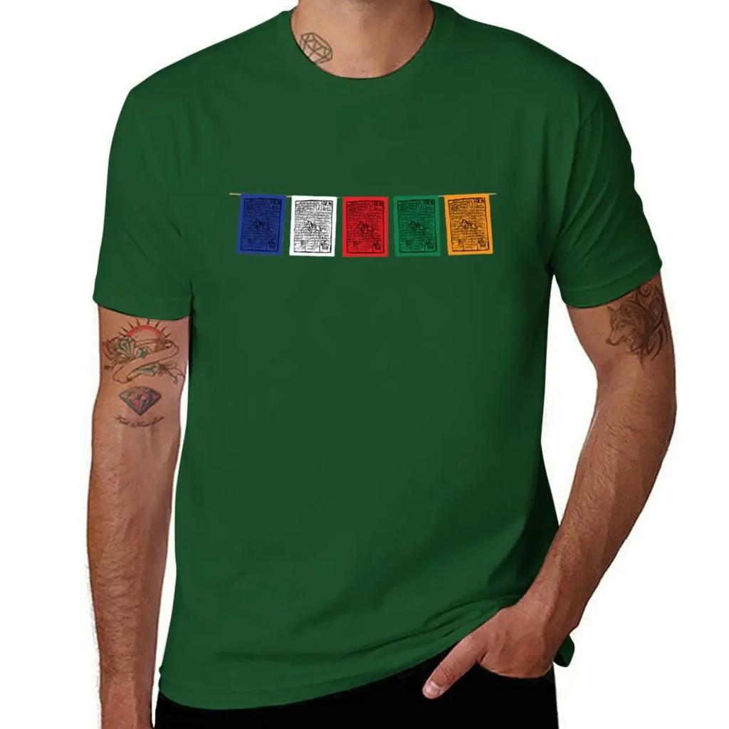 PRAYER FLAGS T-Shirt plus sizes anime stuff man t shirt mens plain t shirts