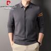 Pierre Cardin Men's 2026 Spring/Autumn Long Sleeve Mock Cardigan Knit Sweater