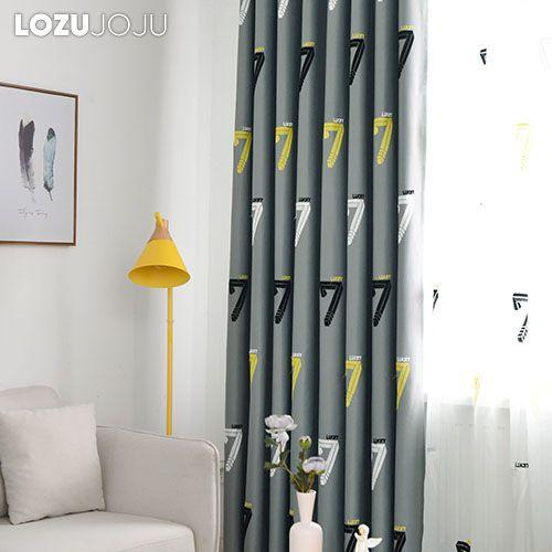 1PC LOZUJOJU Fashionable and Minimalist 70-80% Blackout Degree Embroidered Blackout Curtains for Bedroom Living Room Home Decor
