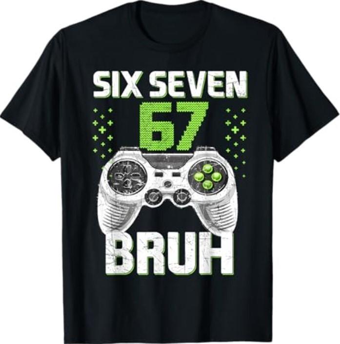 

Шесть Семь 67 Бро Гейминг Подарок на День Рождения Футболка Унисекс Футболка S