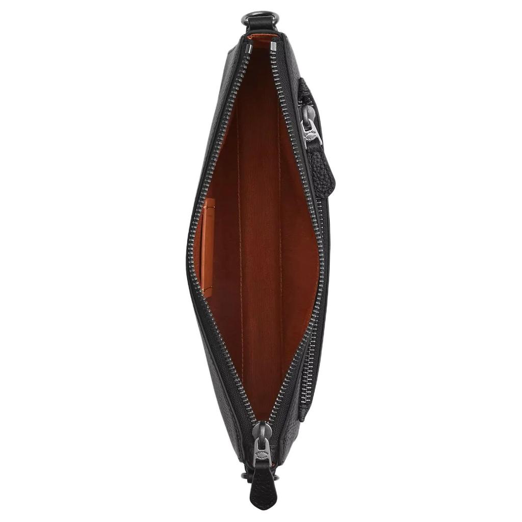 Coach Holden 26 Monogram Logo Embossed Pendant Fabric And Leather Shoulder Crossbody Bag Medium Men bags Brown Black CW372-QBXAJ