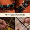 Hand-woven Colorful Hand Rope Plain Rope Hand Rubbing Cotton Bracelet Jewelry Ethnic Style Bracelet Adjustable Gift