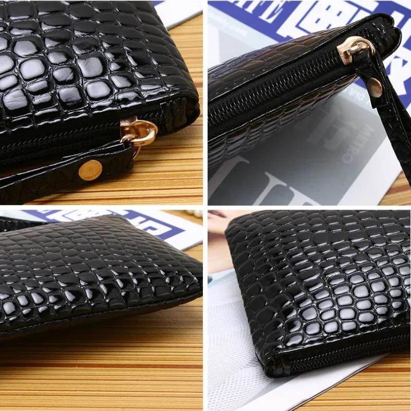 Neue Damen Tasche Krokodilmuster Handtaschen Damen Handytaschen Null Geldbörse Praktische Mode Clutches
