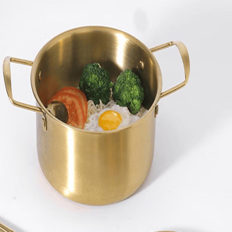 LISM Golden Ramen Noodle Pot with Lid