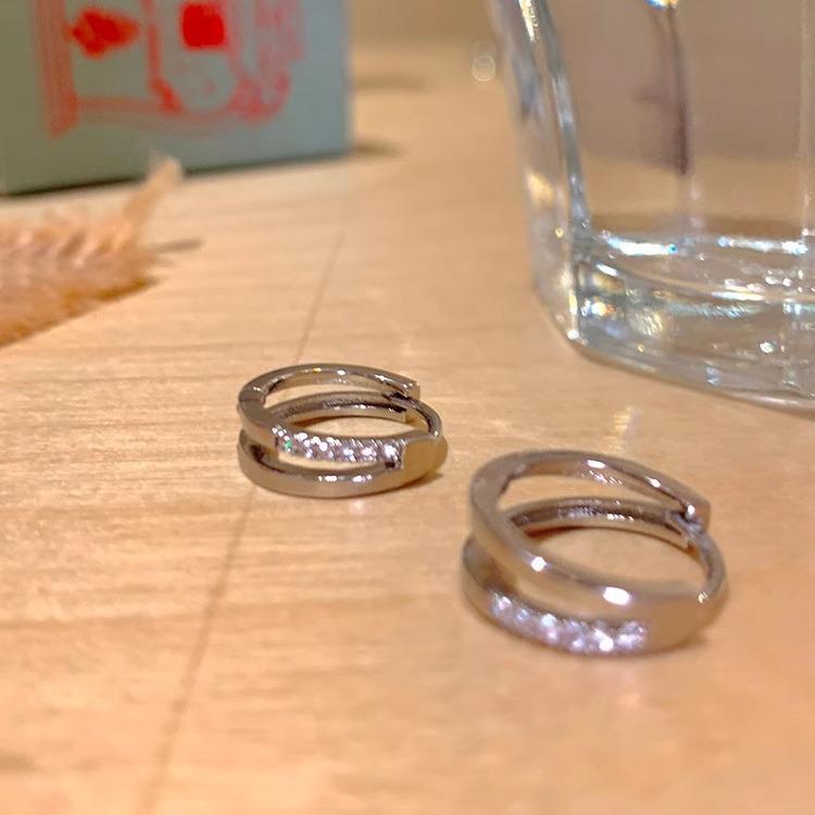 2024 New S925 Sterling Silver Micro-inlaid Ear Cuffs for Women: Unique Temperament Stud Earrings & Accessories