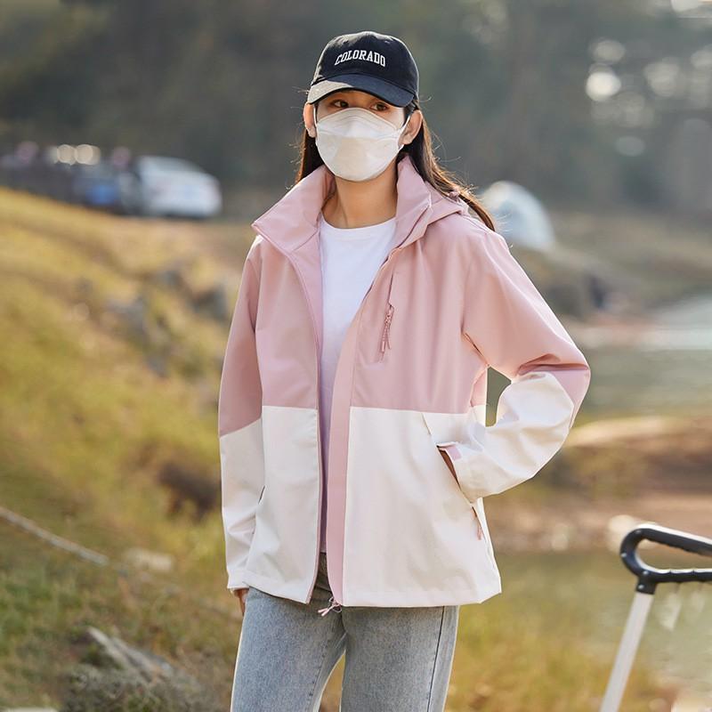 Women Men 3 In 1 Hiking Jacket Same Style Camel Outdoor Winter Fall Waterproof Windproof Camping Coat