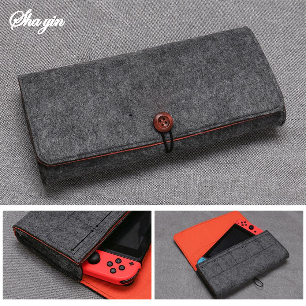

для Switch Felt Storage Bag Защитный чехол для игровой консоли Многофункциональная игровая карта Чехол для кабеля для зарядки для Nintendo Switch темно-серого