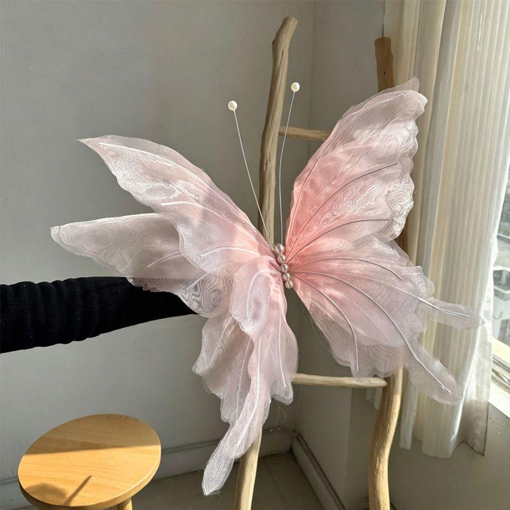 Large Size Simulated Butterfly Silk Material Giant Size Artificial Butterfly 3D Design Finished Products Fake Butterfly
