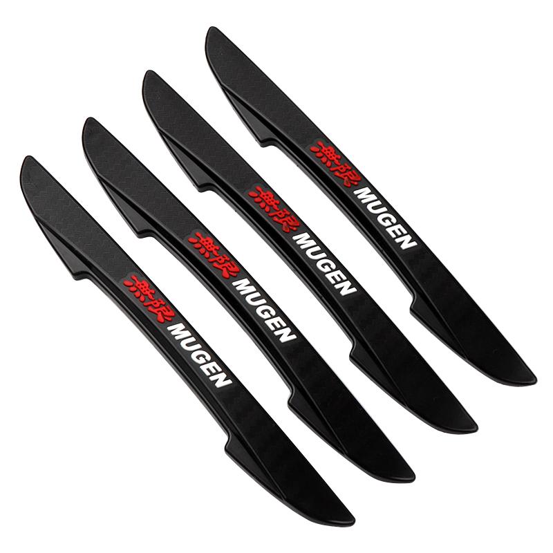 4Pcs Car Door Anti-collision Strips Bumper Protector Sticker For Honda Hrv Jazz City Fit Accord Odyssey Civic Mugen Power Typer