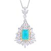 European and American fashion jewelry female simulation Paraiba diamond color separation set 8 * 12