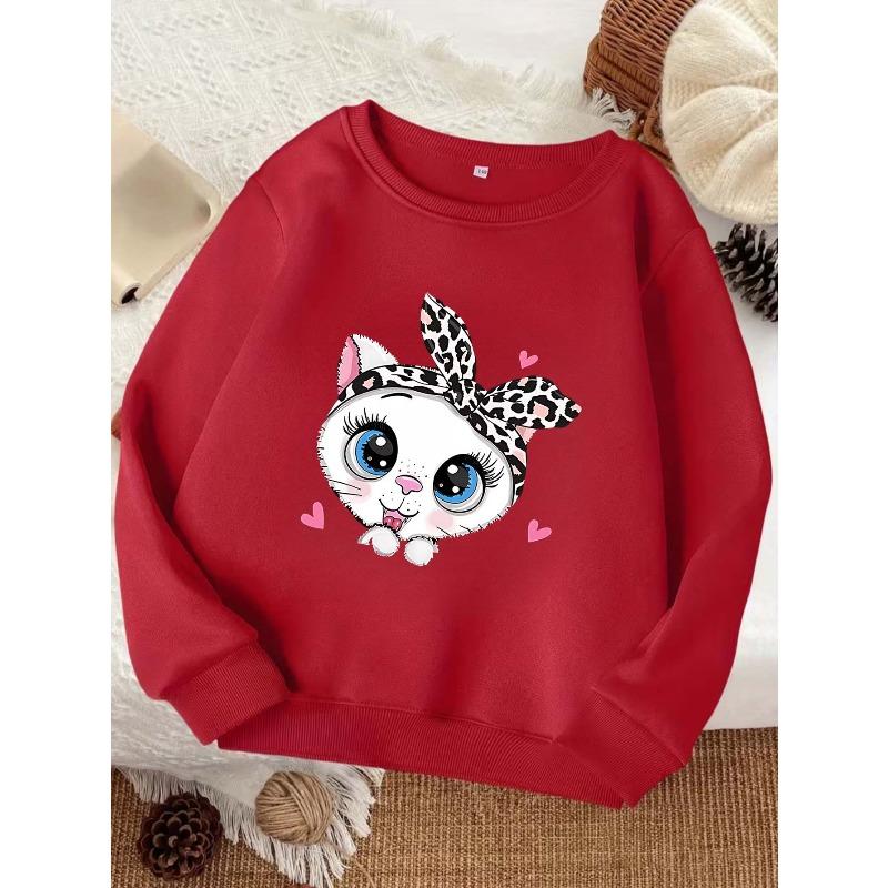 Europäische Größen Raffiniertes Kinder-Mode-Sweatshirt, Bequemer Kinder-Rundhals-Pullover, Lässiges Allround-Talent Trendiges Individuelles Studenten-Print-Top