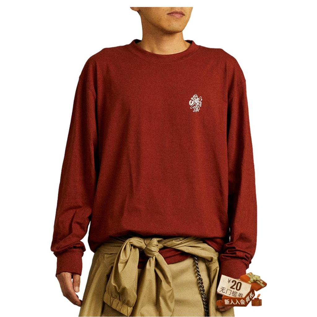 Dickies FW23 Work Casual Long Sleeve T-Shirt Women Tops Grand-Canyon-Red DK012413