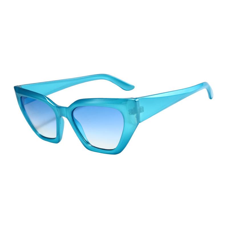 Cat'S Eye Retro Small Frame Sunglasses Street Niche Sunglasses Exaggerated Wear Plain Glasses