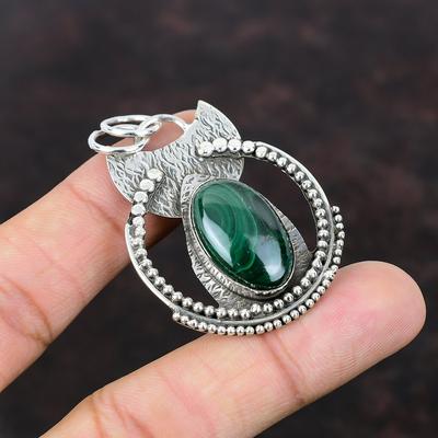 Ciondolo in malachite Nuovissimi gioielli con pietre preziose Ciondolo in argento sterling 925 Gioielli fatti a mano Ciondolo meraviglioso regalo per gioielli da donna