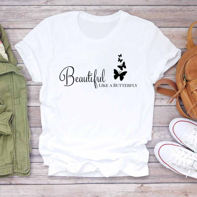 

(Азиатский размер) Принт Женская футболка акварельный цветок цветочный тренд милая Мода Женская одежда Повседневный топ Футболка с коротким рукавом Женские графические футболки S