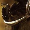Fully Adjustable Ring Moth And Fern Handmade Vintage Insect Animal