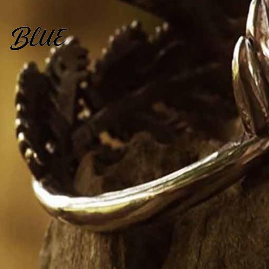 Fully Adjustable Ring Moth And Fern Handmade Vintage Insect Animal