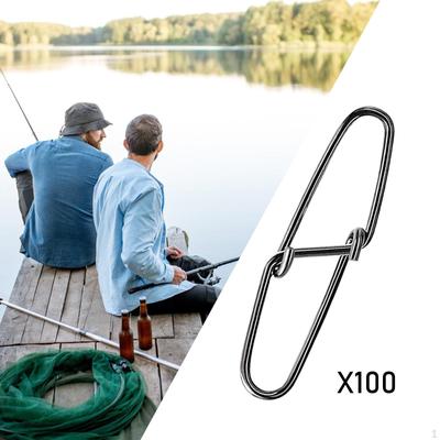 100ks Fishing Snaps Otočný zámek konektoru návnady pro pstruhy