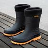 AIOSC Men's Waterproof Anti-Slip Mid-Calf Rain Boots