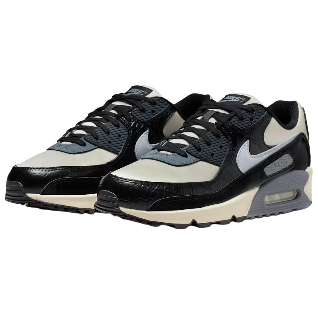 Nike Air Max 90 QS Smoke Grey Krokodil Herren Sneaker Kokosmilch Schwarz IO4468-100
