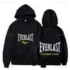 Funny Leisure Everlast Logo Font Graphic Hombre Sweatshirt Pullover Male Black Hoodies Hot Product Classic Harajuku Streetwear