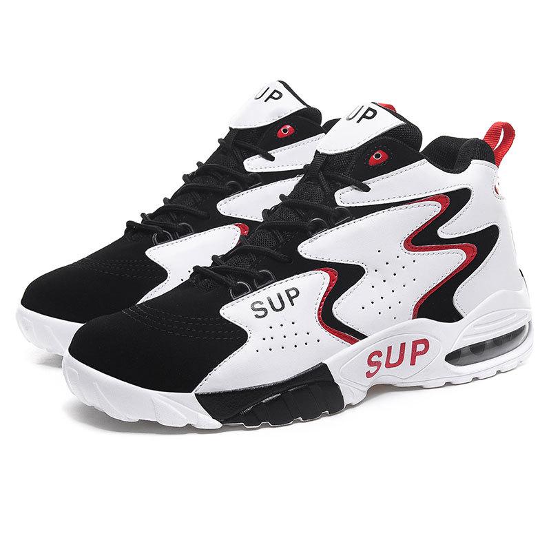 Men's Shoes Autumn and Winter New High-top Sports Shoes Men's Thick-soled Breathable Running Trendy Shoes Student Couple Basketball Casual Sneakers