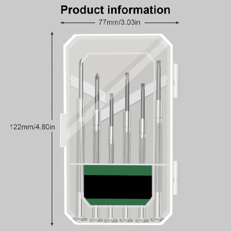 6Pcs Precision Screwdriver Set Magnetic Small Screwdriver Set Hand Tool for Repairing Computer Eyeglass Phone Watch