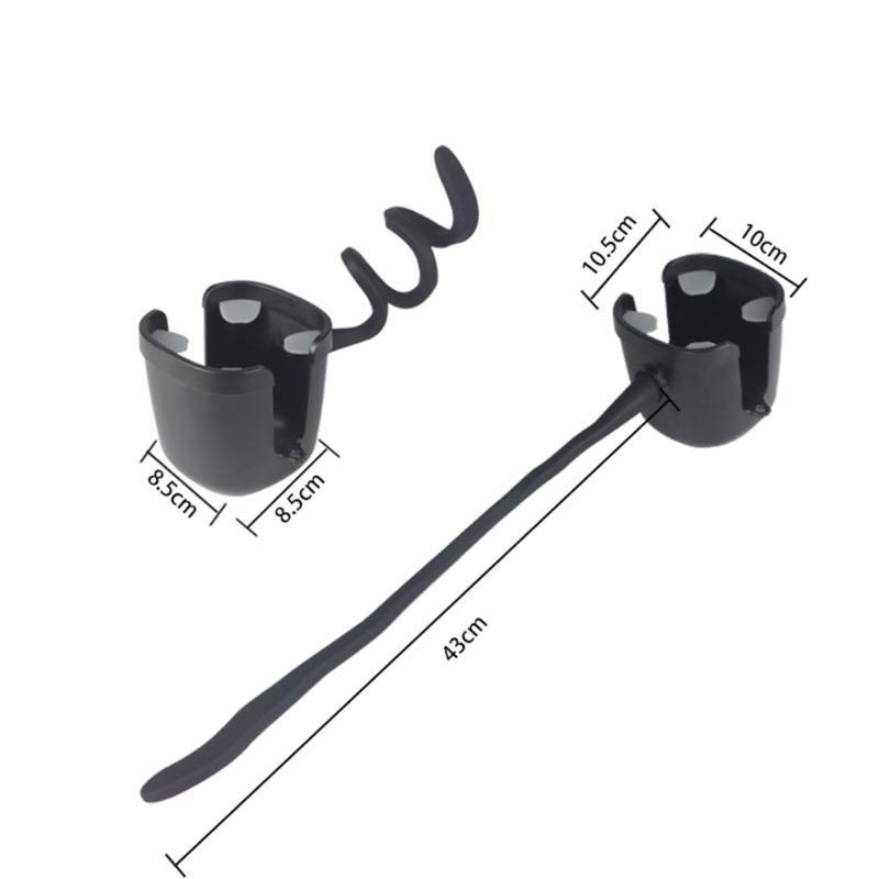 Universeller Kinderwagenbecherhalter Verstellbarer Flaschenorganisator für Buggy Kinderwagen Rollstuhl Gehhilfe Getränkehalter