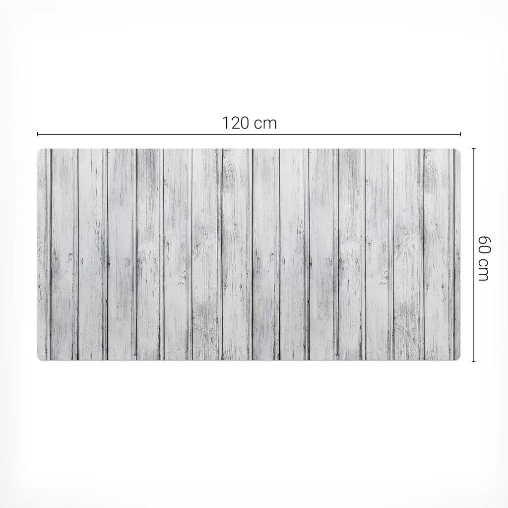 Non-slip Desk Mat with Wood Board Vintage Graphics 120X60 Cm