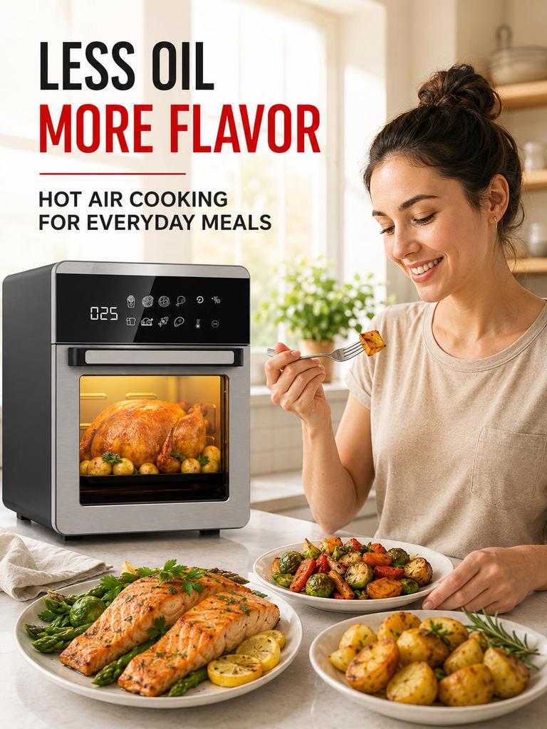 Electric Air Fryer XIAOMING TECH 16L 2100W for Home Use