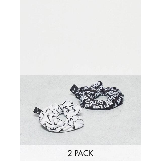 

Nike собрала две упаковки резинок для волос в черно-белом цвете.