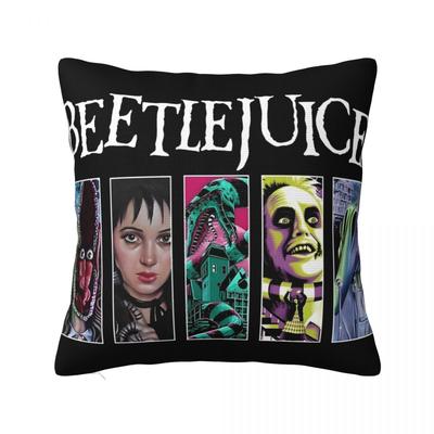 Retro B-Beetlejuice Horrorfilm Filmkissenbezüge Druck Kissenbezug Dekorationen Party Kissenbezug Bezug Stuhl Mehrere Größen