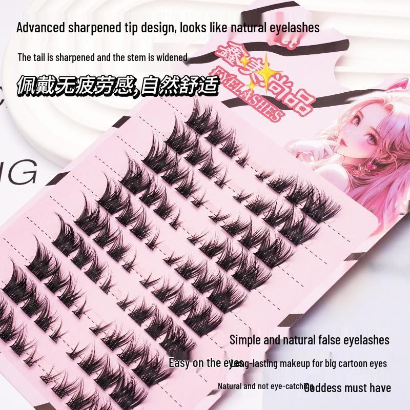 Lazy Trilogy Sunflower False Eyelashes: Pure Wild Fox Series, Little Devil & Small Flame Lower Lashes.