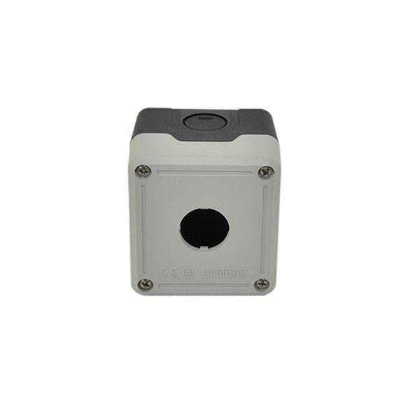 Control box for 1 button/lamp - empty, black and gray T0-PY1BOS